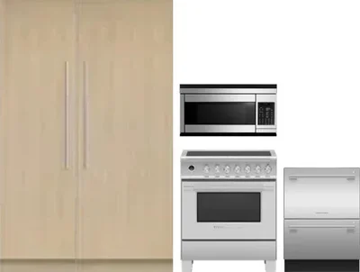 5 Piece Package Includes Refrigerator, Freezer, Range, Microwave And Dishwasher